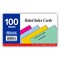 BAZIC 3" x 5" Ruled Index Cards, Assorted Colors, 100 Count, Case of 36